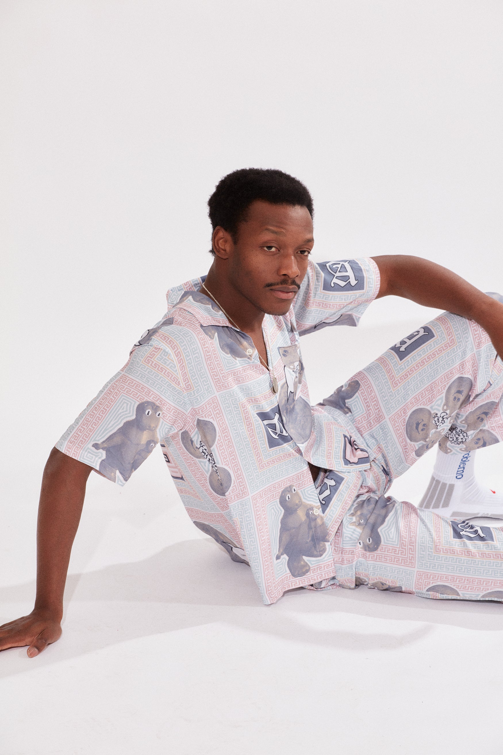 Load image into Gallery viewer, Scarf Print Pyjama Trouser