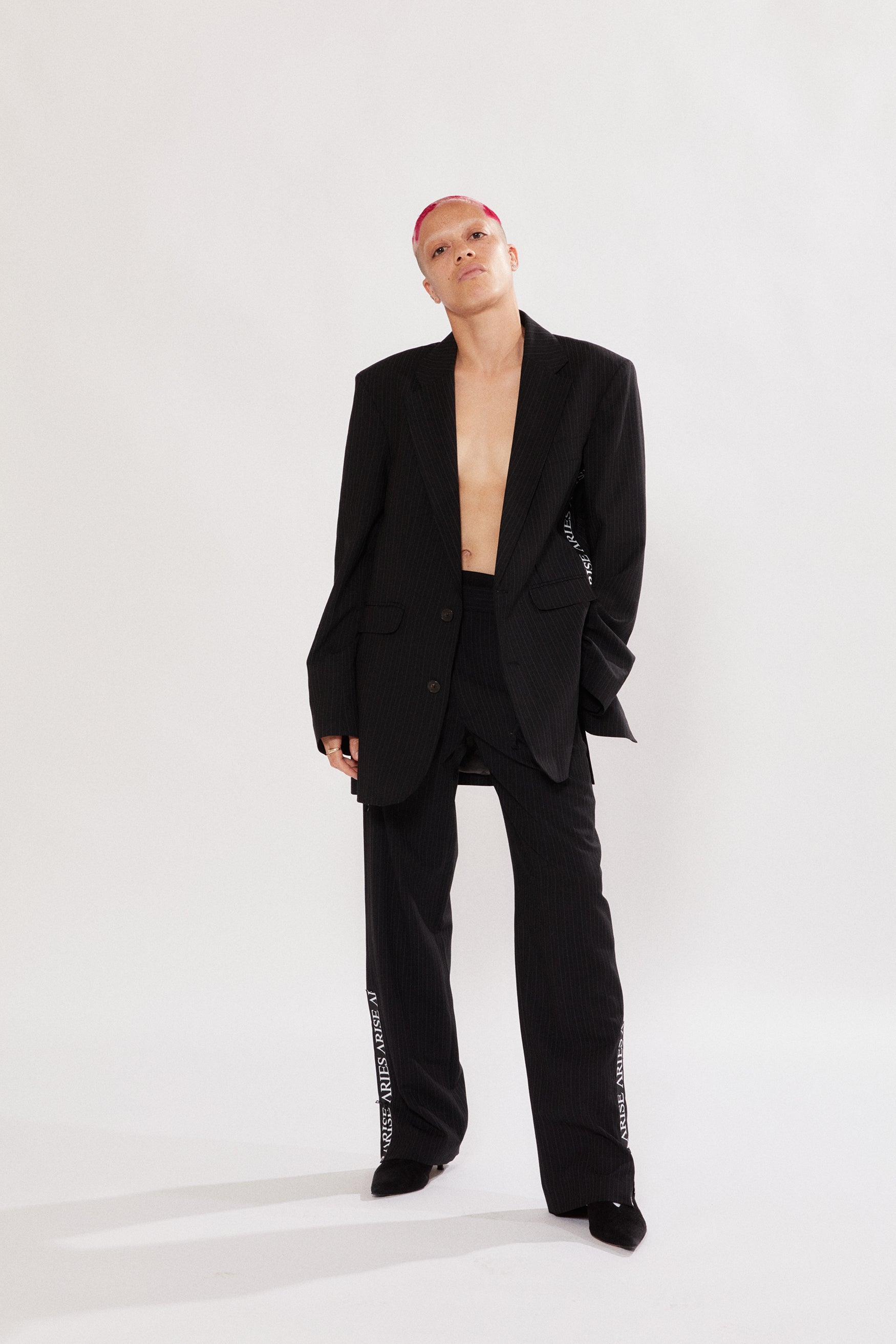 Load image into Gallery viewer, Zip Detail Tailored Trousers