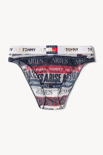 Tommy x Aries Logo Sheer Mid Rise Briefs