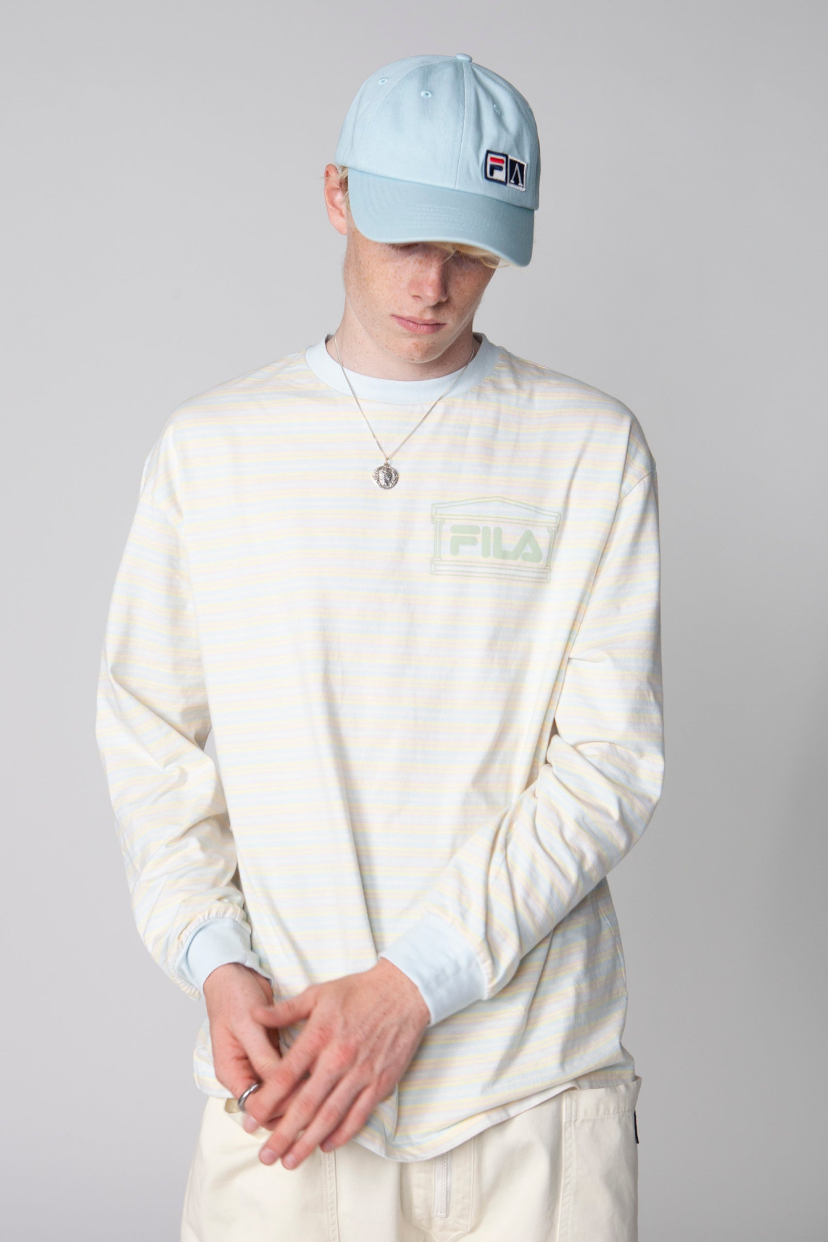 Load image into Gallery viewer, Aries x FILA Stripe LS Tee