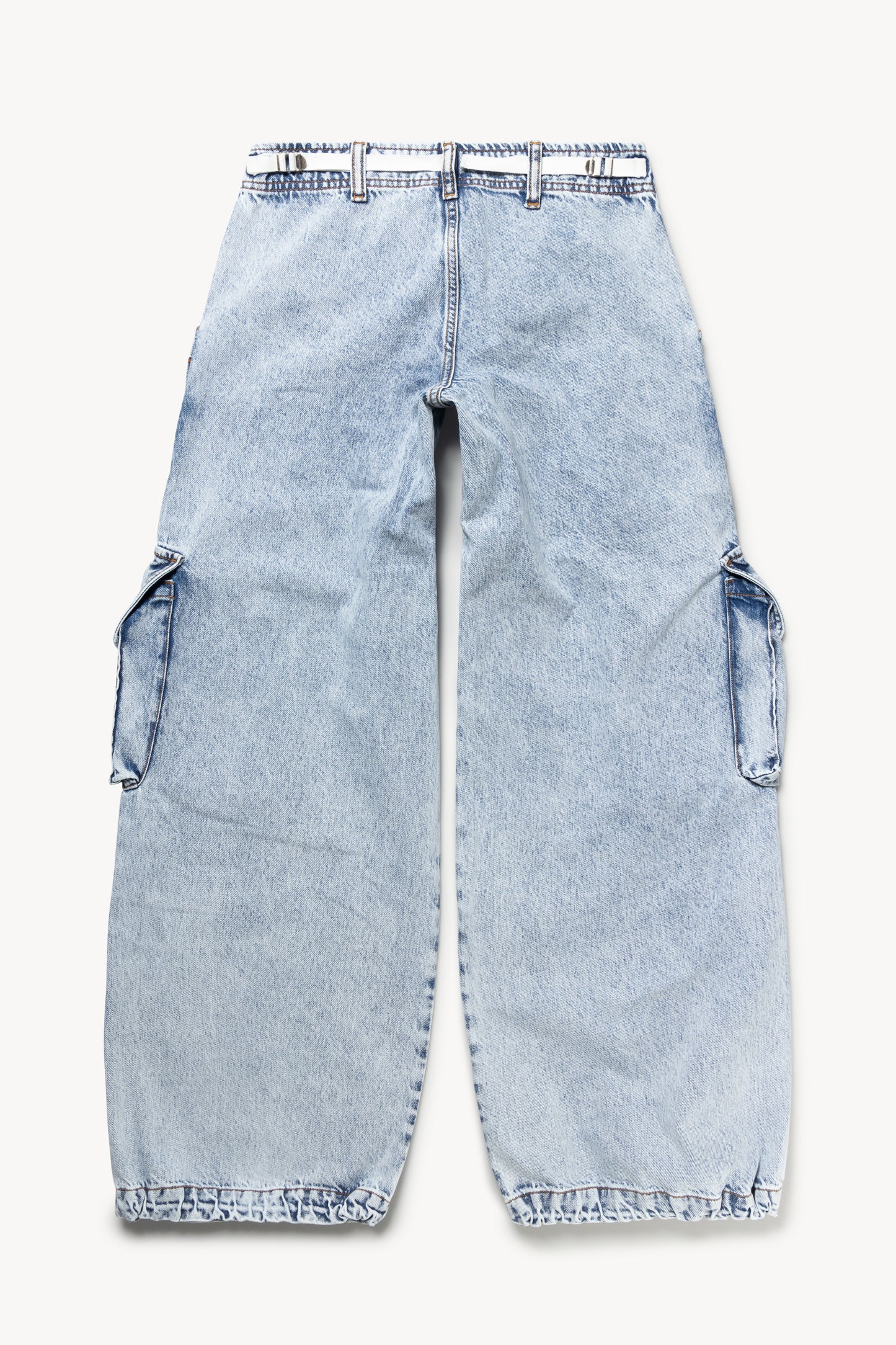 Acid Wash Low Rise Cargo Pant