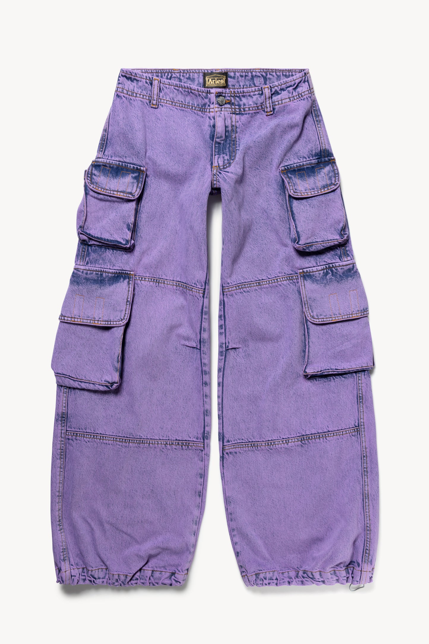 Acid Wash Low Rise Cargo Pant