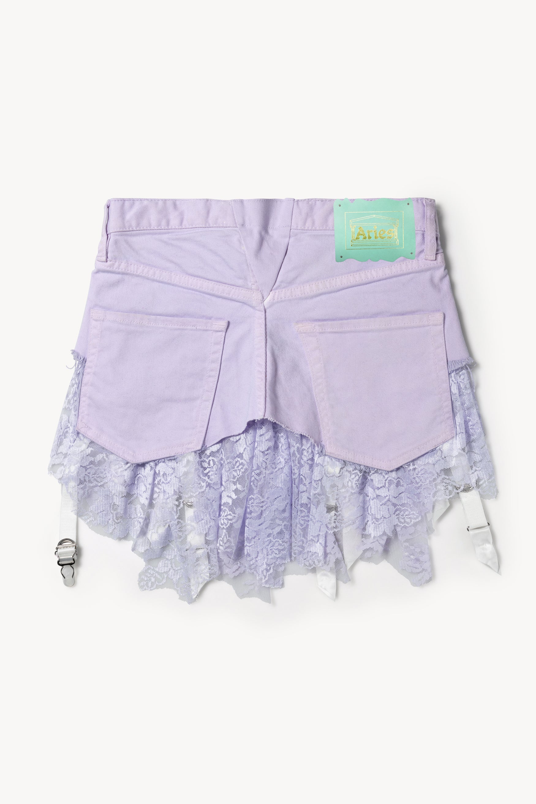Load image into Gallery viewer, Lace Garter Denim Skirt