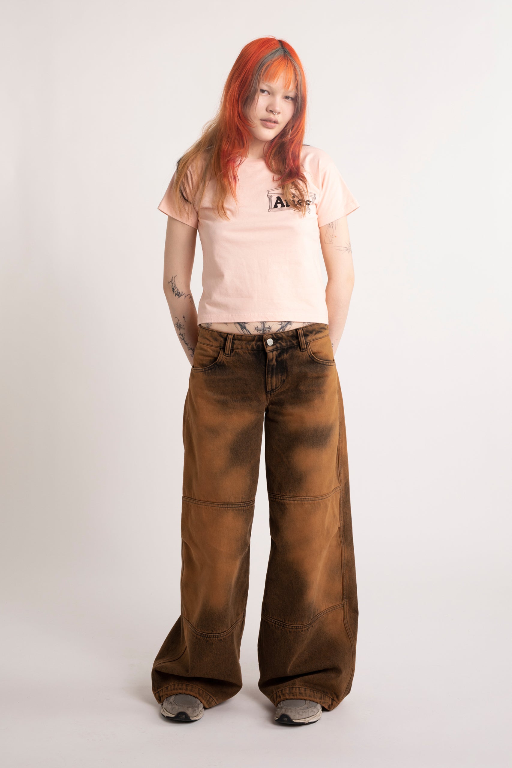 Black Acid Wash High Waisted Flare Jeans