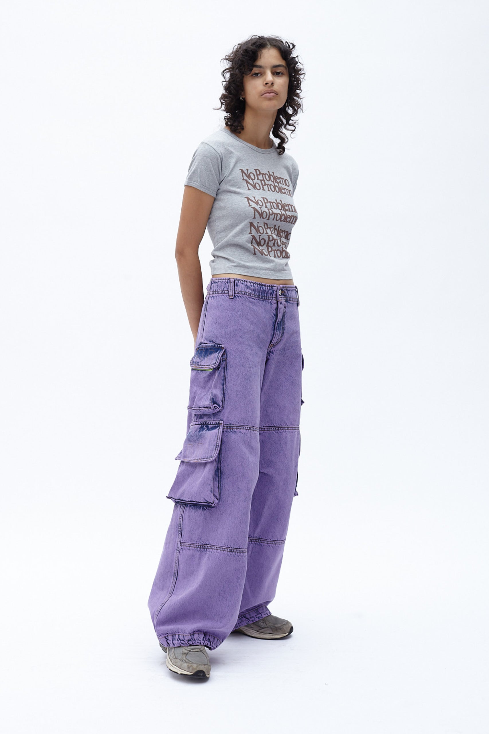 Load image into Gallery viewer, Acid Wash Low Rise Cargo Pant