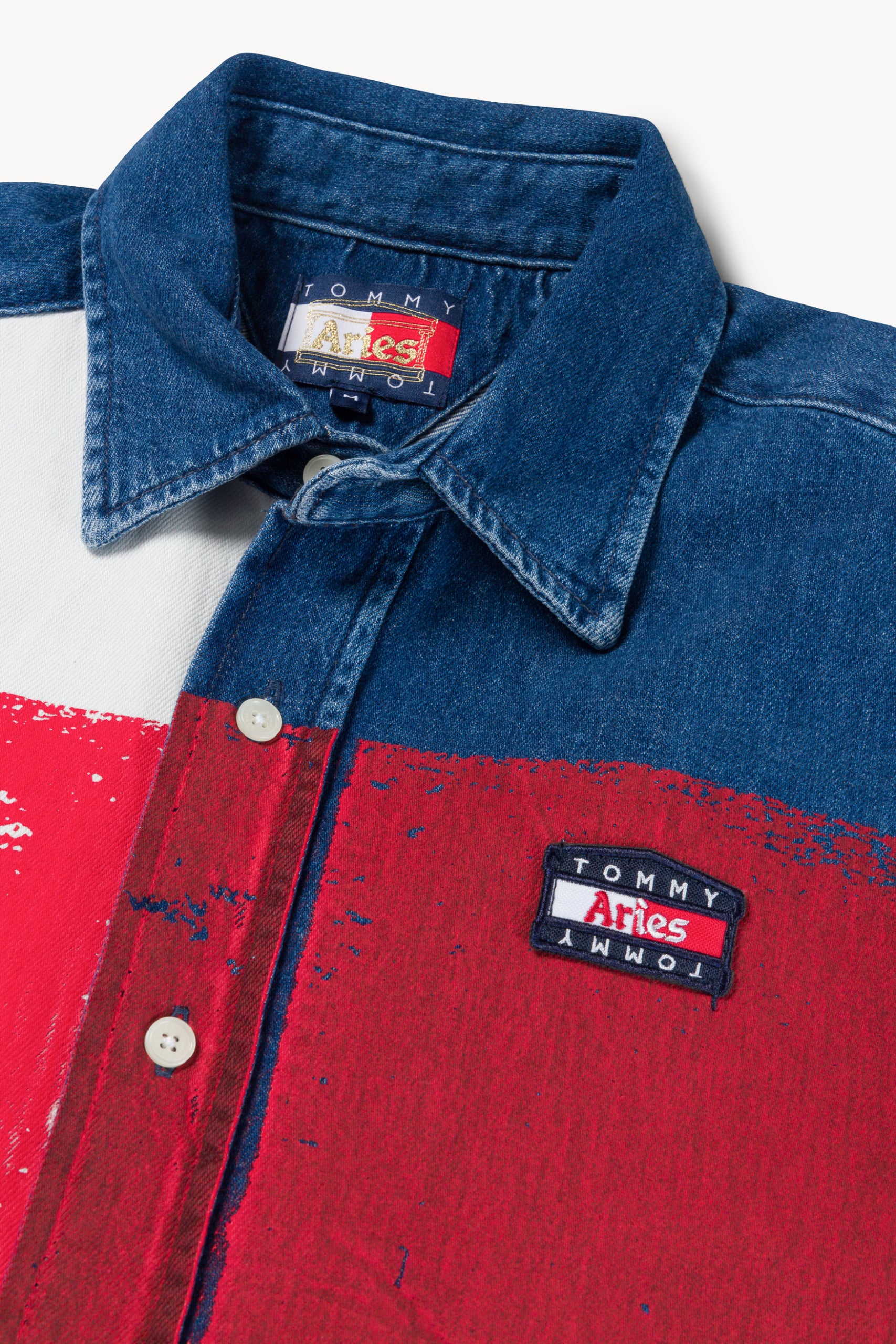 Load image into Gallery viewer, Tommy x Aries Denim Flag Shirt